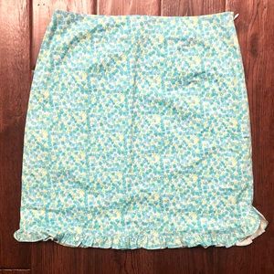 Copper Key | Ruffle Blue Floral Skirt Size 5